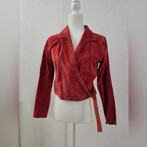 BRANDON THOMAS Woman's Suede Top